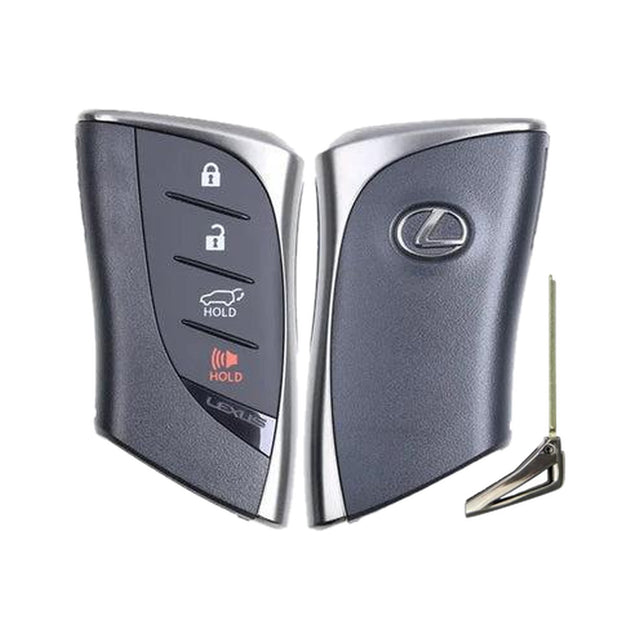 2025-2026 Lexus NX  TX  RX  LX  4-Button Smart Key  PN: 8990H-F6080  HYQ14FLC Locked - front, back and emergency key