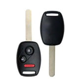2006-2017 Honda Civic  Odyssey  3-Button Remote Head Key  PN: 35111-SVA-305  N5F-S0084A - front, back, side buttons and emergency key