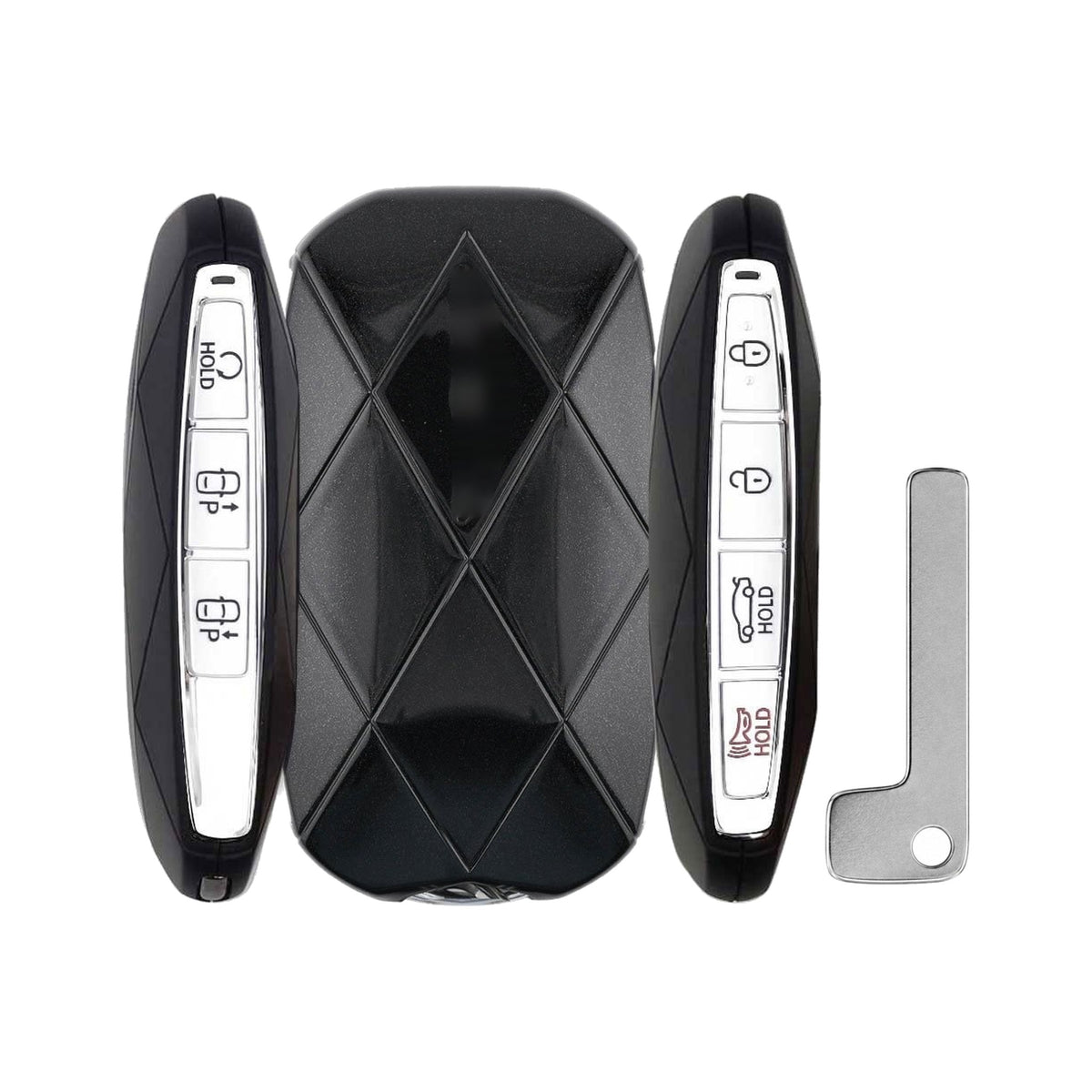 2024-2026 Genesis G80  7-Button Smart Key  PN: 95440-T1AA0  TQ8-FOB-4FA0U44 - front, back, side buttons and emergency key