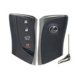 2020-2025 Lexus ES  LS  Smart Key 4-Button Trunk  PN: 8990H-06021  HYQ14FBZ  Board 3410 Locked - front, back and emergency key