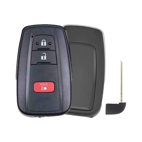 2019-2025 Toyota RAV4 3-Button Smart Key  PN: 8990H-0R010  HYQ14FBC  HYQ14FLA - 0351  315 MHz Locked - Recase, no-logo shell with emergency key