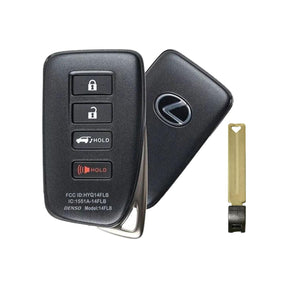 2021-2022 Lexus RX350  RX450H  4-Button Smart Key  PN: 8990H-0E290  HYQ14FLB Locked - front, back and emergency key