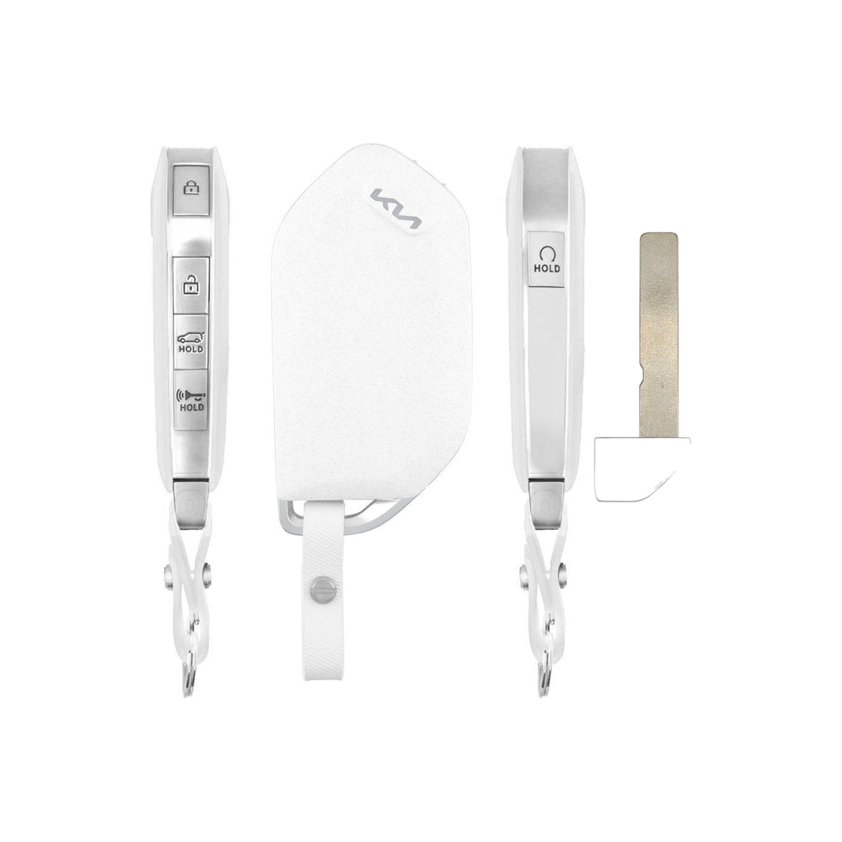 2025-2026 Kia EV6  5-Button Smart Key  PN: 95440-CV520  TQ8-FOB-4F81M44 - front, back, side buttons and emergency key
