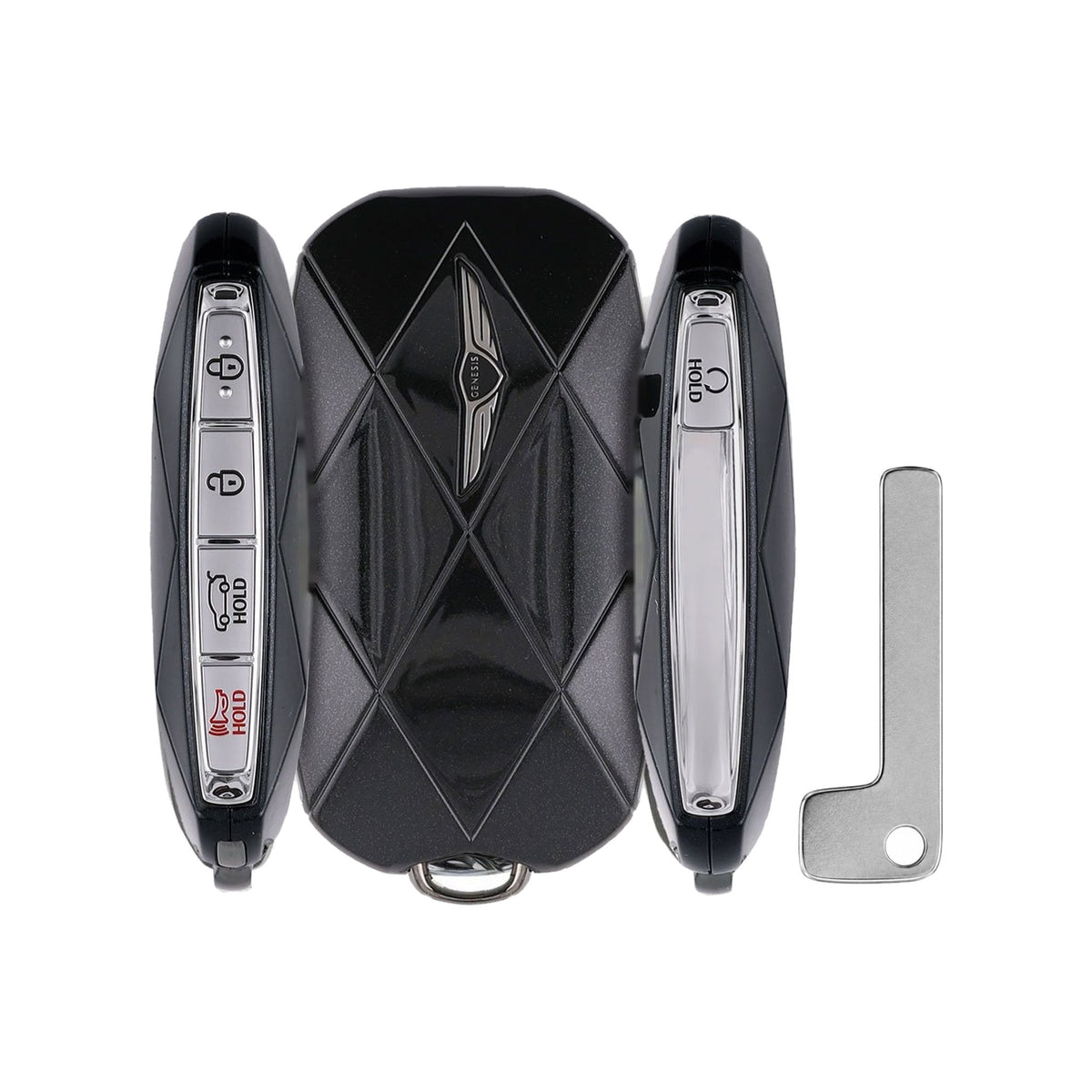 2024-2026 Genesis GV80  5-Button Smart Key  PN: 95440-T6DA0  TQ8-FOB-4F75M44 - front, back, side buttons and emergency key