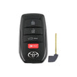 2024-2026 Toyota Corolla  4-Button Smart Key  PN: 8990H-12640  HYQ14FLE  4A Chip Locked - front, back and emergency key