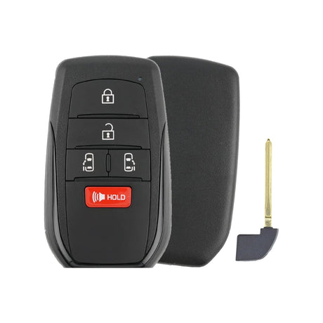 2021-2026 Toyota Sienna  5-Button Smart Key  PN: 8990H-08021  HYQ14FBX  8A Chip Locked - Recase, no-logo shell with emergency key