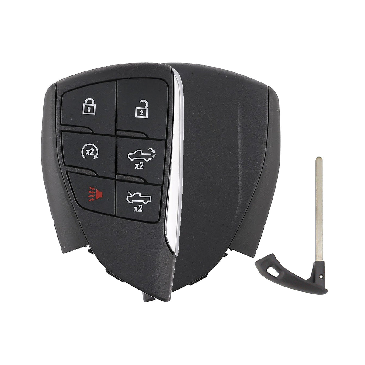 2024-2026 GMC Sierra  6-Button Smart Key  PN: 13560221  YGOG21TB2 - Recase, no-logo shell with emergency key