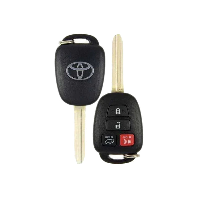 2013-2017 Toyota RAV4  4-Button Remote Key  PN: 89070-42830  HYQ12BDM  H Chip - front and back