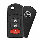 2006-2015 Mazda 2 / 3 / 5 / CX-7 / CX-9 / 3 or 4 - Buttons Flip Key / PN: CC43-67-5RYC / BGBX1T478SKE125-01 / OEM REFURB