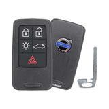 Volvo 5-Button Smart Key KR55WK49266 433 MHz - Genuine OEM with emergency key