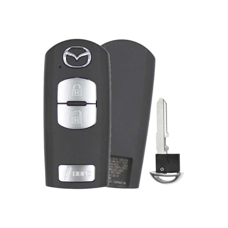 2012-2020 Mazda 3  CX-3  CX-5  CX-9  3-Button Smart Key OEM - front, back and emergency key