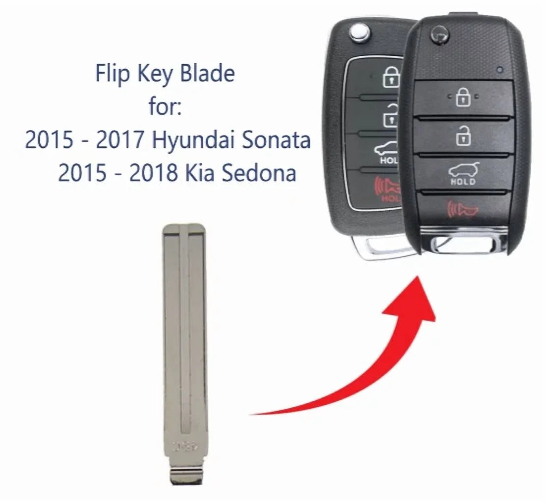 2015-2018 Hyundai Sonata / Kia Sedona / Remote Flip Key Blade / KK10 / PN: 81996-2S020 / AFTERMARKET