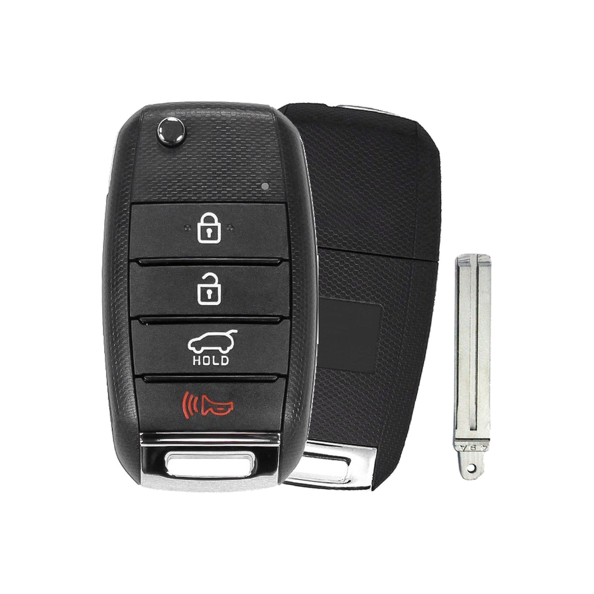 2016-2019 Kia Sportage | Remote Flip Key 4-Button Hatch | With Transponder 4D60 - Recase
