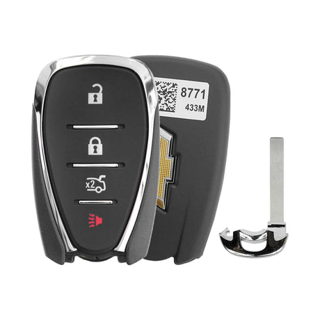 2016-2025 Chevrolet Camaro  Cruze  Malibu  4-Button Smart Key OEM - front, back and emergency key
