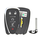 2018-2026 Chevrolet Blazer  Traverse  Trailblazer  5-Button Smart Key  HYQ4EA  HYQ4ES OEM - front, back and emergency key