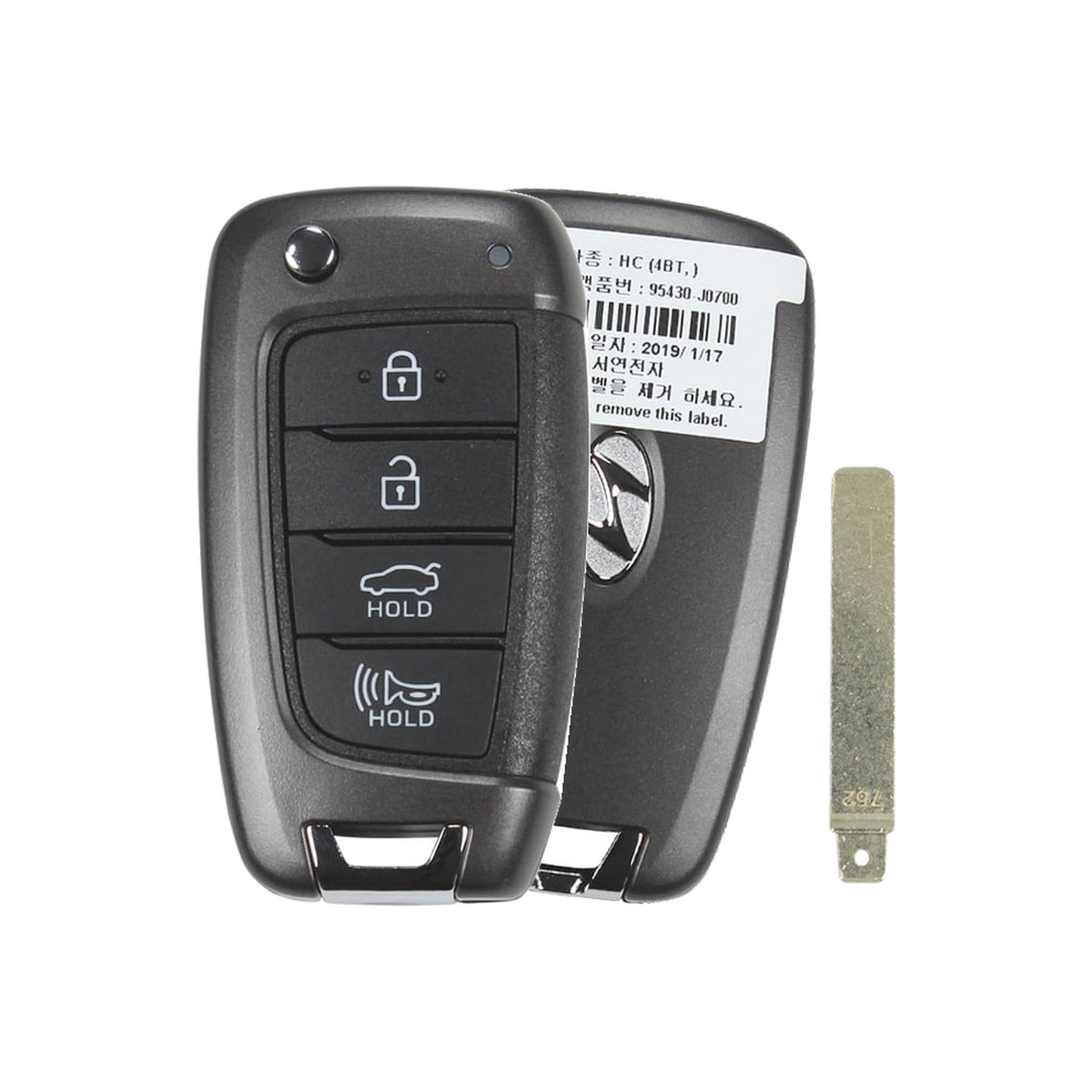2018-2021 Hyundai Accent | 4-Button Flip Key - Refurbished