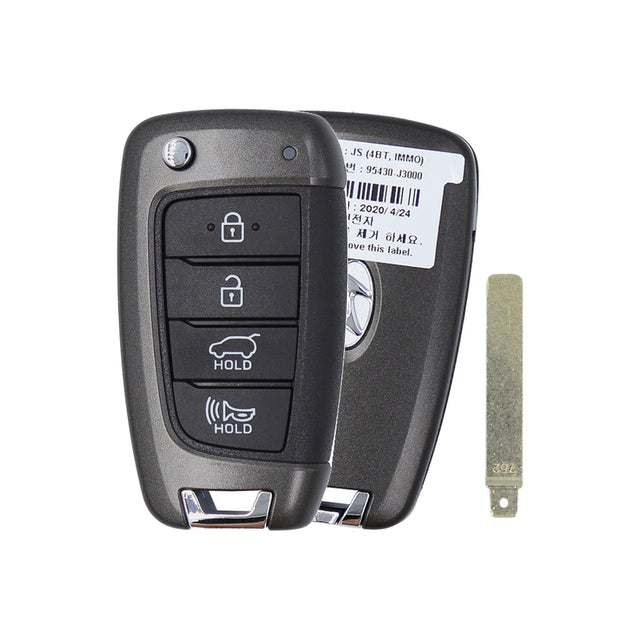 2019-2021 Hyundai Veloster | 4-Button Flip Key - Refurbished