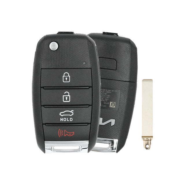 2020-2023 Kia Rio Remote Flip Key 4-Button Trunk w/ Transponder - Refurbished