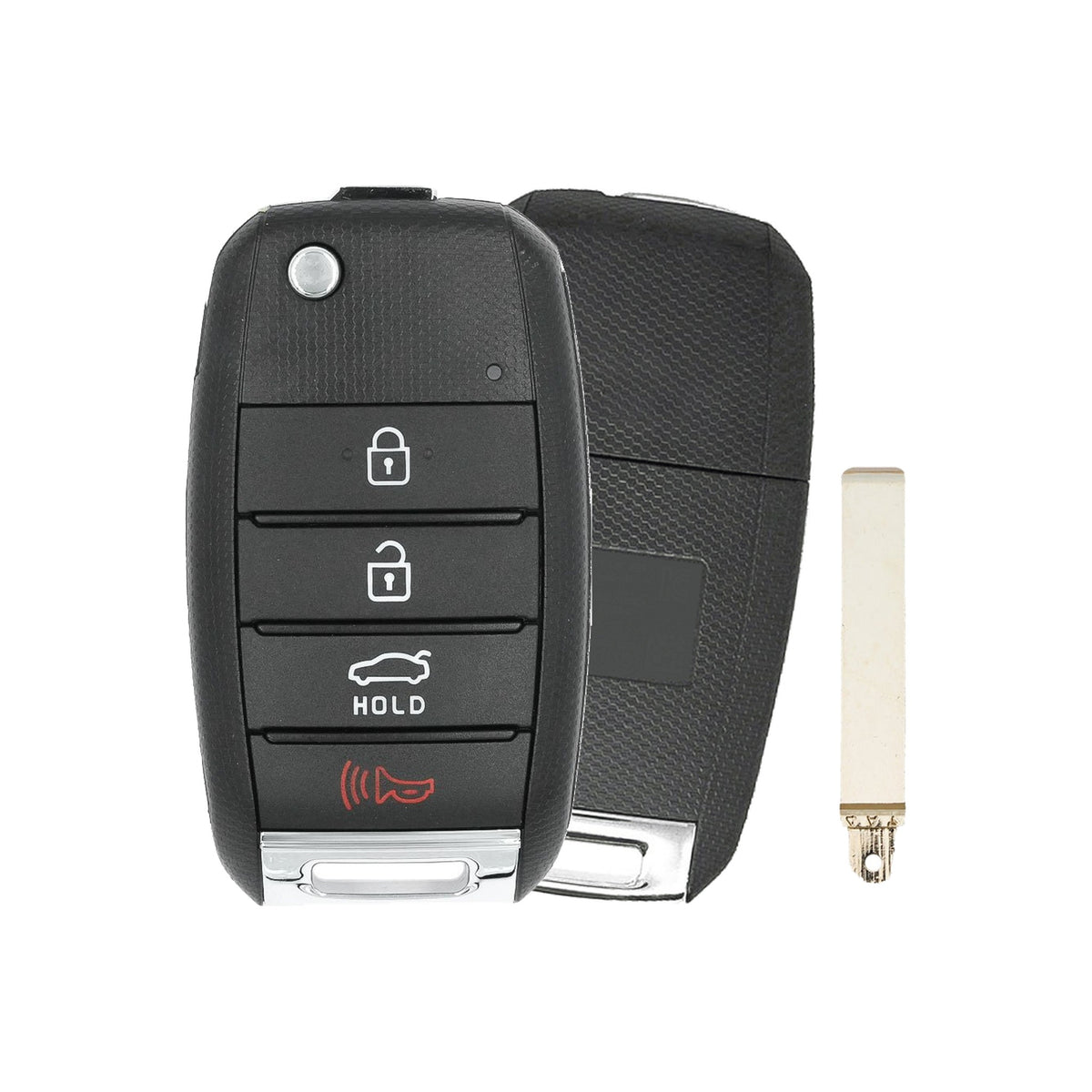 2020-2023 Kia Rio Remote Flip Key 4-Button Trunk w/ Transponder - Recase