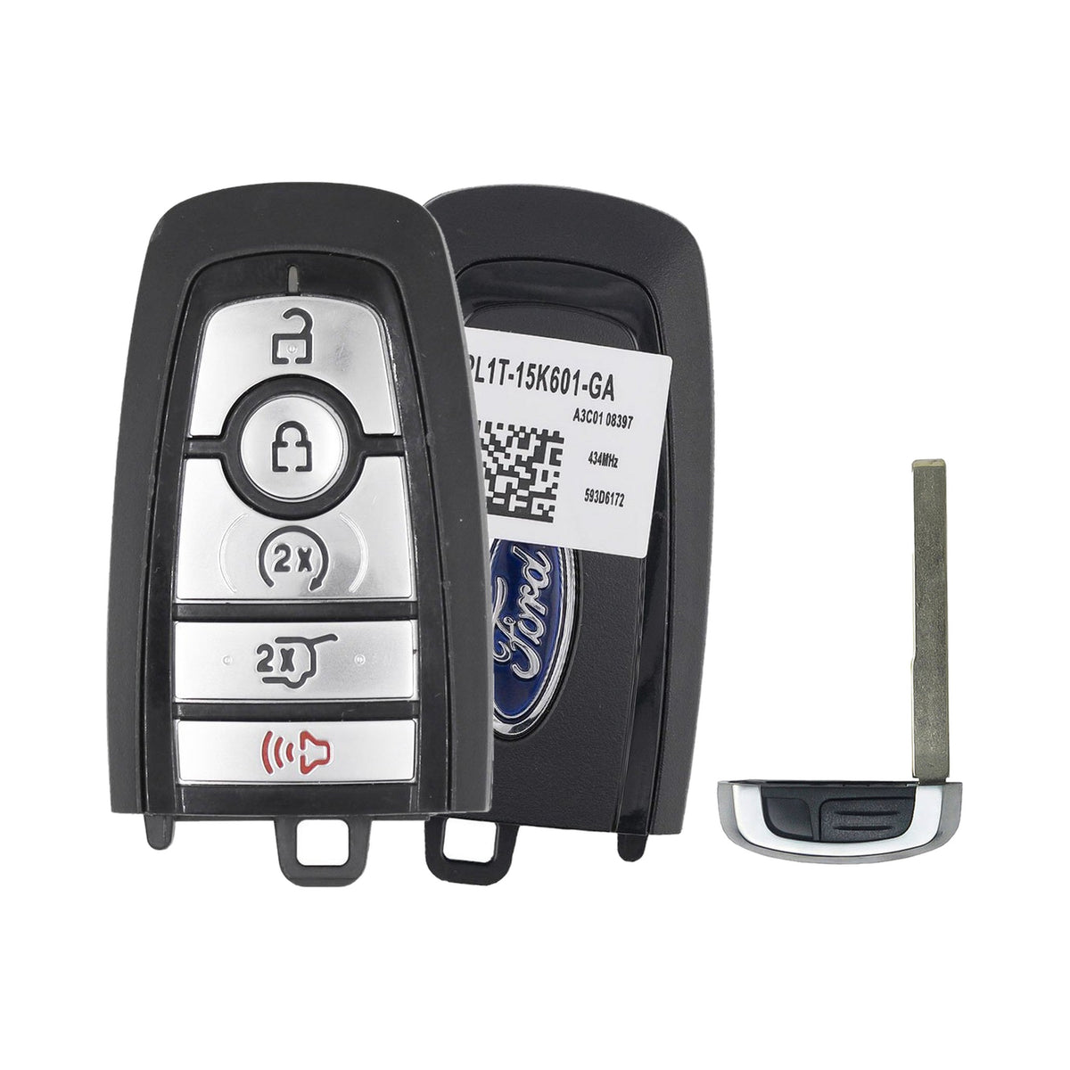 2023-2027 Ford Expedition  Explorer  Lincoln Aviator  Navigator  Nautilus  5-Button Smart  OEM - front, back and emergency key
