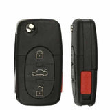 1997-2006 Audi A4 / A6 / A8 / 4-Button Flip Key / PN: 4D0837231P / MYT8Z0837231 / 315 MHz / AFTERMARKET