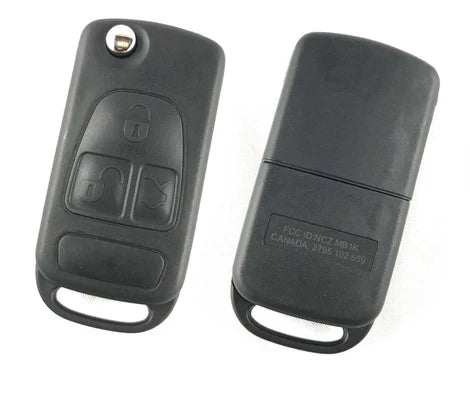 1997–2005 Mercedes SL / 3-Button Flip Key / HU39 / PCF7935 44 Chip (MBE)