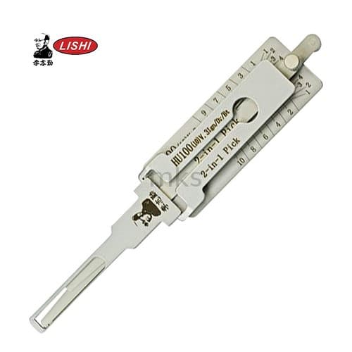 ORIGINAL LISHI - GM 2 Track High Security 10 Cut 2 in 1 Pick and Decoder HU100-10CUT / AG