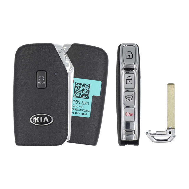 2021-2022 Kia Niro  Smart Key 5-Button Hatch  PN: 95440-G5020  TQ8-FOB-4F34 - front, back, side buttons and emergency key