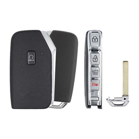 2021-2023 Kia Stinger  5-Button Smart Key  PN: 95440-J5501  95440-J5500  TQ8-FOB-4F46 - front, back, side buttons and emergency key
