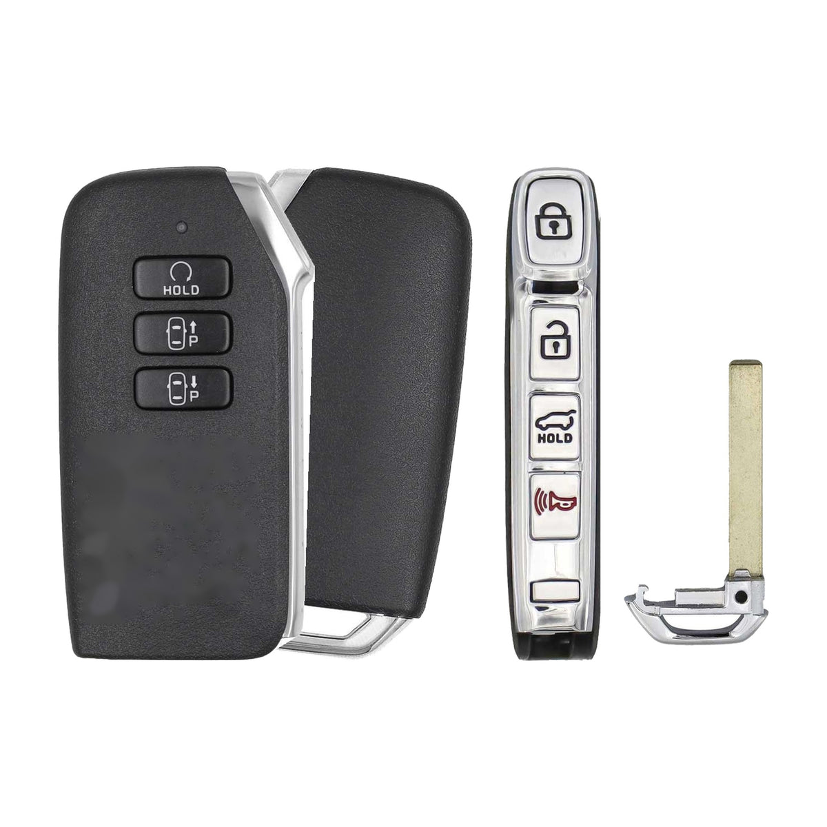 2022-2024 Kia EV6  7-Button Smart Key  PN: 95440-CV010  CQOFD01340 - front, back, side buttons and emergency key