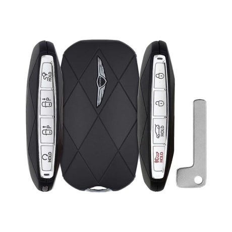 2023-2025 Genesis GV60  8-Button Smart Key  PN: 95440-CU100  TQ8-FOB-4F53U - front, back, side buttons and emergency key