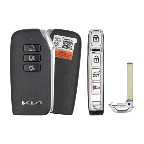 2022-2026 Kia Niro  7-Button Smart Key  PN: 95440-AT010  FD01340 - front, back, side buttons and emergency key