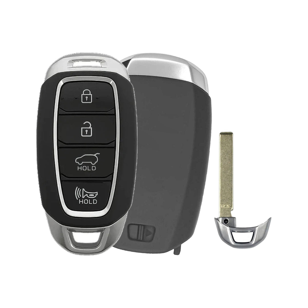 2017-2021 Hyundai Veloster  4-Button Smart Key  PN: 95440-J3000  SY5IGFGE04 - Recase, no-logo shell with emergency key