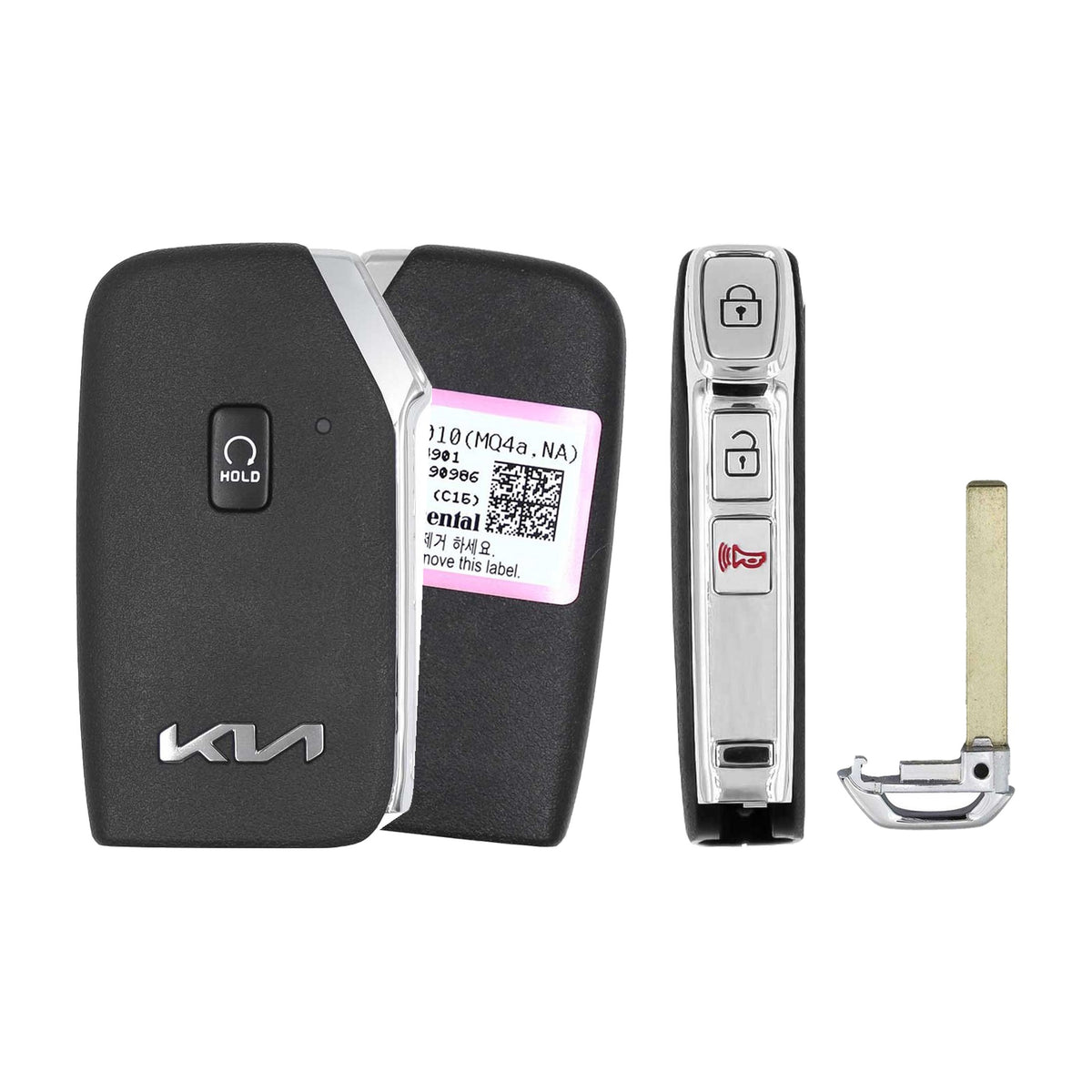 2021-2023 Kia Sorento  4-Button Smart Key  PN: 95440-R5010  SY5MQ4AFGE04 - front, back, side buttons and emergency key