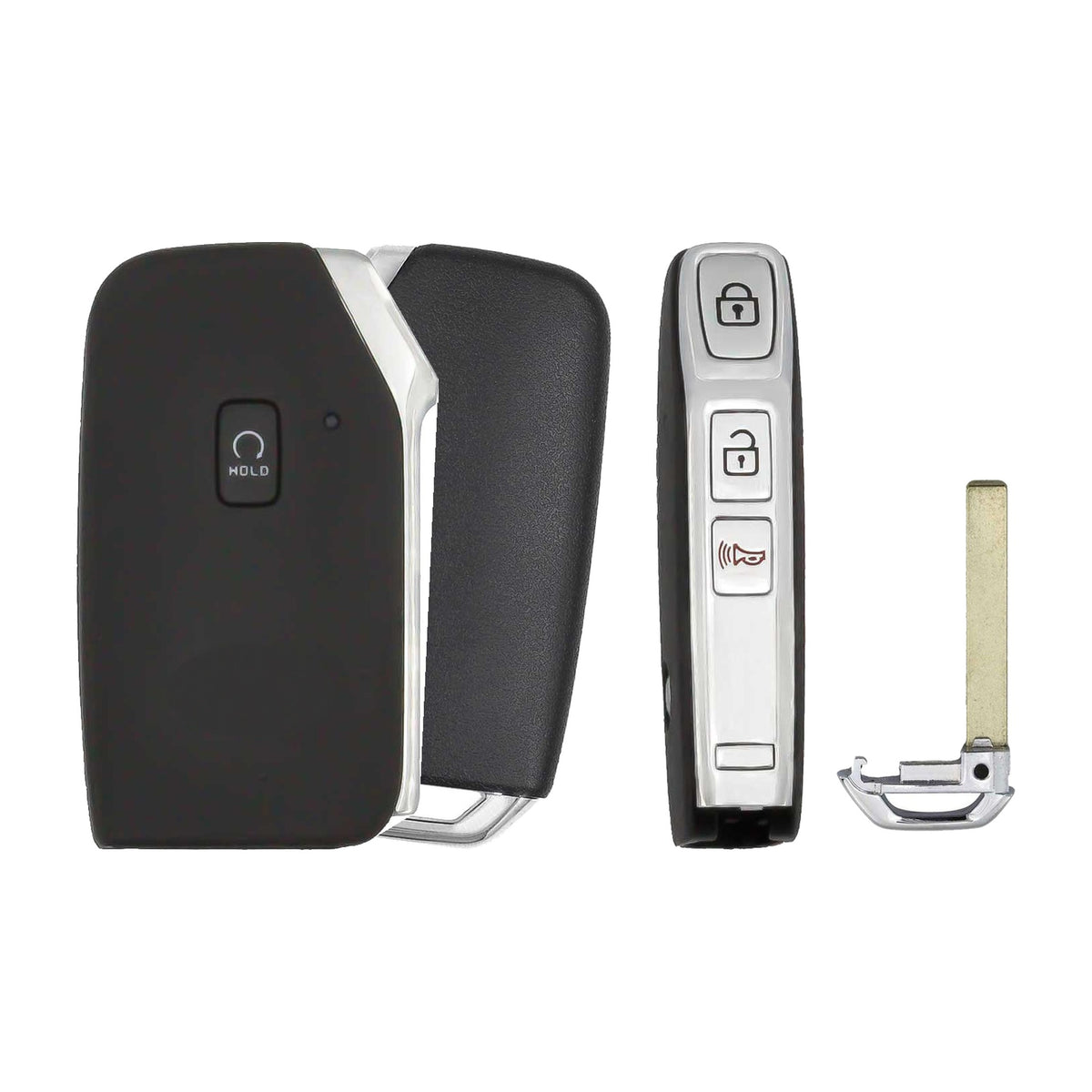 2019-2023 Kia Seltos  4-Button Smart Key  PN: 95440-Q5400  NYOSYEC5FOB1907 - front, back, side buttons and emergency key