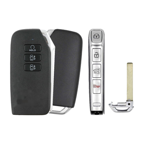 2023-2026 Kia Niro  Smart Remote Key 7 Buttons  PN: 95440-AT011  CQOFD01340 - front, back, side buttons and emergency key