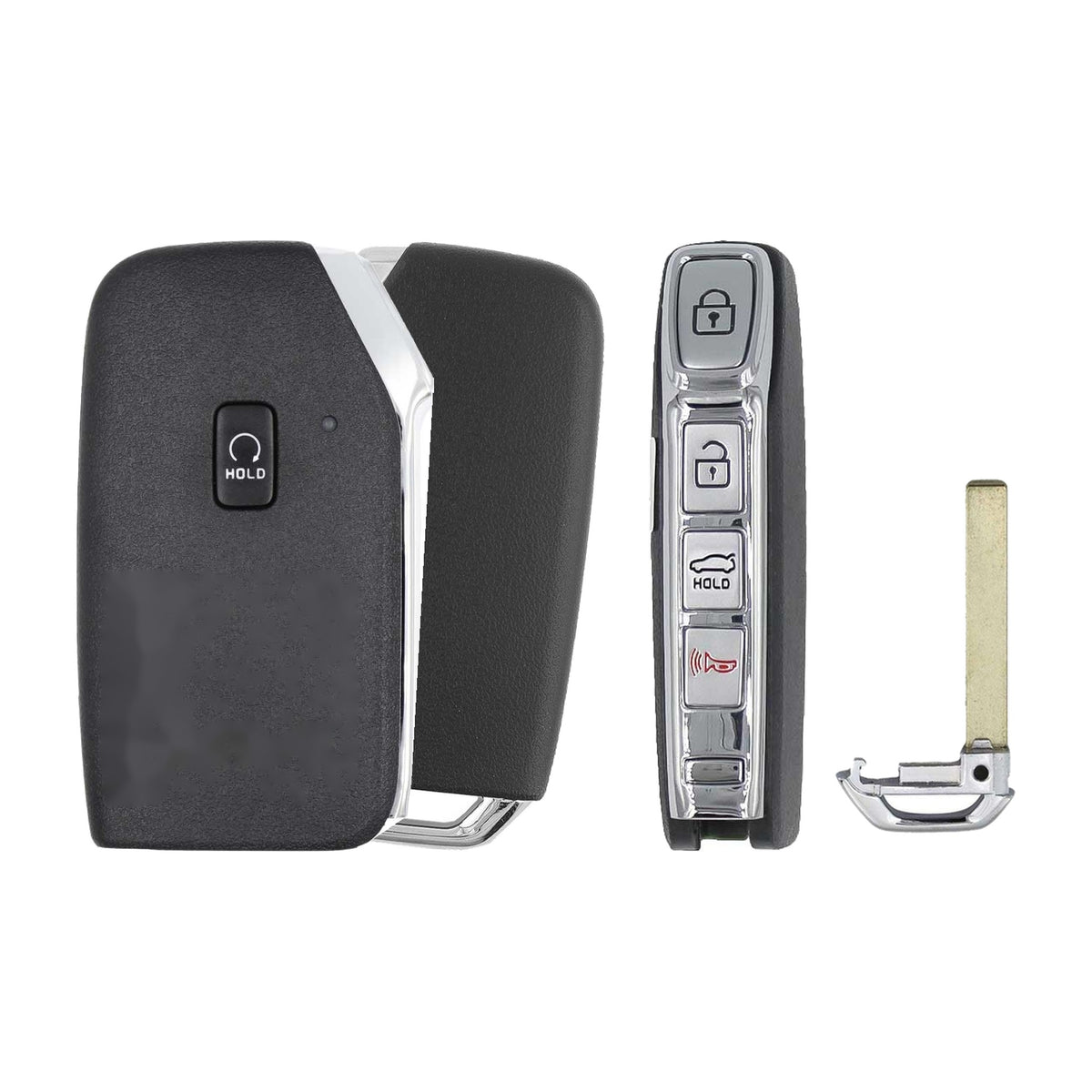 2020 Kia Cadenza  5-Button Smart Key  PN: 95440-F6510  TQ8-FOB-4F34 - front, back, side buttons and emergency key