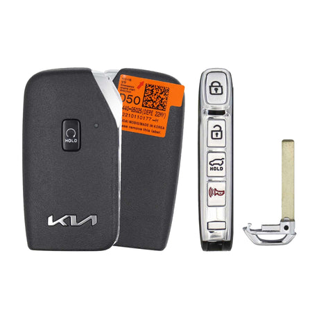 2021-2022 Kia Niro  5-Button Smart Key  PN: 95440-G5025  TQ8-FOB-4F34 - front, back, side buttons and emergency key