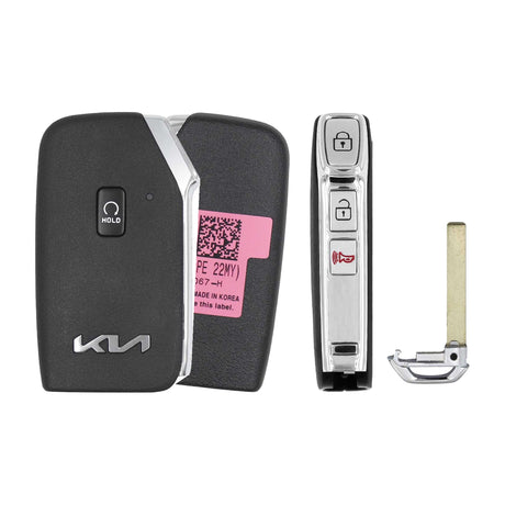 2022-2023 Kia Stinger  4-Button Smart Key  PN: 95440-J5551  TQ8-FOB-4F46 - front, back, side buttons and emergency key