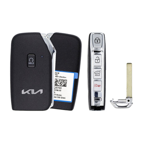 2022-2026 Kia Seltos Smart Key 5-Button-Remote Start  PN: 95440-Q5700  NYOSYEC5FOB1907 - front, back, side buttons and emergency key
