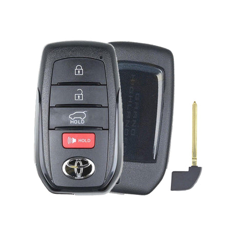 2024-2026 Toyota Highlander  Grand Highlander  4-Button Smart Key  PN: 8990H-0E330  HYQ14FBX  8A Chip - front, back and emergency key