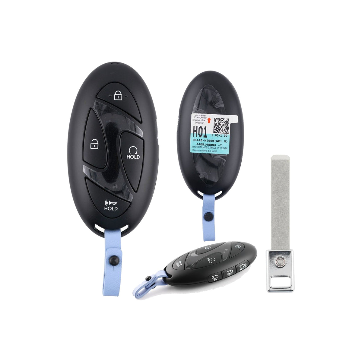 2024-2026 Hyundai IONIQ 5 N  Smart Key 7-Button Hatch Remote Start Park Assist  TQ8-FOB-4F89U44  PN: 95440-NI010 - both button edges, back and emergency key