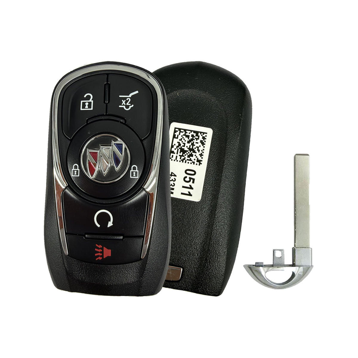Buick 13530511 5-Button Smart Key HYQ4ES - Genuine OEM with emergency key