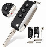 2006-2016 Bentley Continental GT GTC Flip Remote Key Shell Case Fob 4 Button