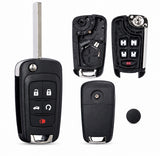 GM Remote Flip Key Shell | 5-Button HU100 | OHT01060512