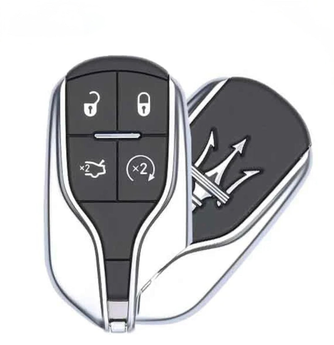 2014-2020 Maserati Ghibli / Levanti / Quattroporte / 4-Button Smart Key W/ Remote Start / PN: 670019938 / M3N-7393490 / OEM REFURB