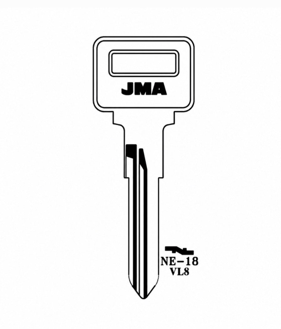JMA Volvo X140/VL8 Metal Key Blank