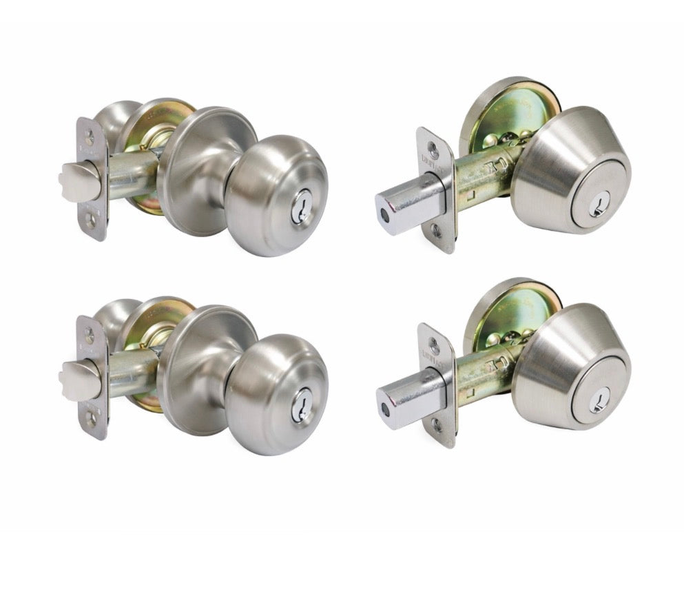 Defiant Hartford Satin Nickel Single Cylinder Keyed Entry Project Pack