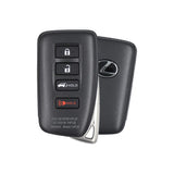 Genuine Lexus 89904-48V80 HYQ14FLB 4-button smart key, front and back