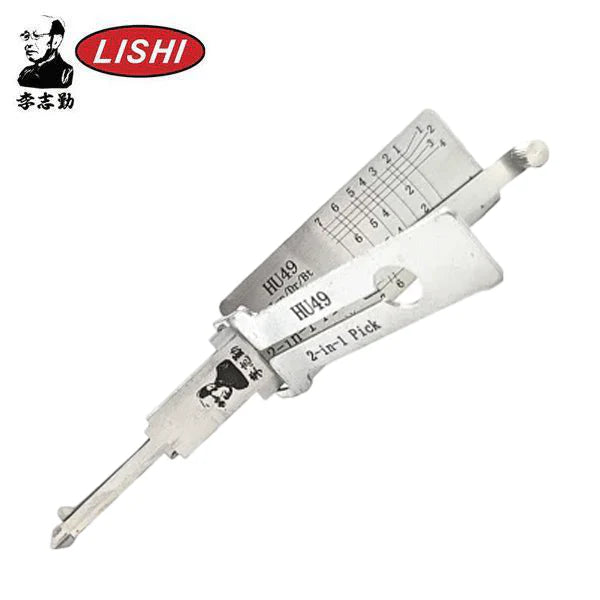 ORIGINAL LISHI - HU49-Keyway VW Audi Porsche / Ignition Door Trunk / 7 CUT / 2-in-1 Pick & Decoder